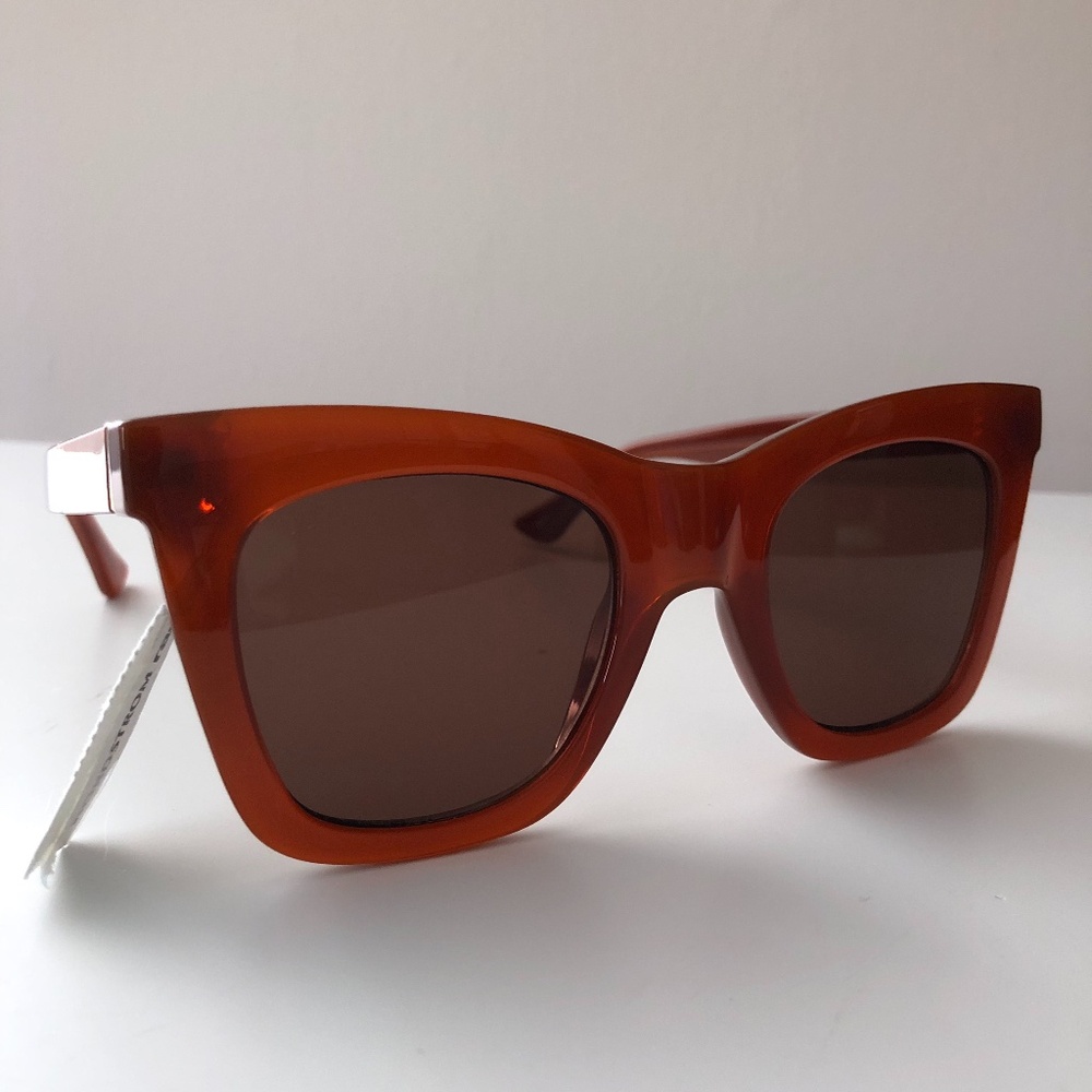 NWT Diff Eyewear Women's Sunglasses Brown/Red/Orange DE01-0618-NHBNN